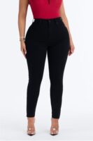 Miami Booty Lifting High Rise Stretch Skinny Jeans - Black