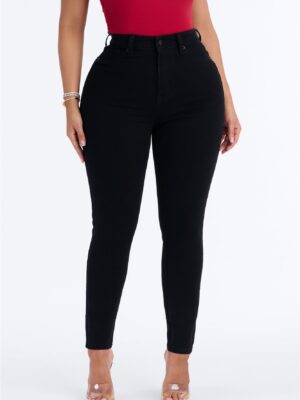 Miami Booty Lifting High Rise Stretch Skinny Jeans - Black