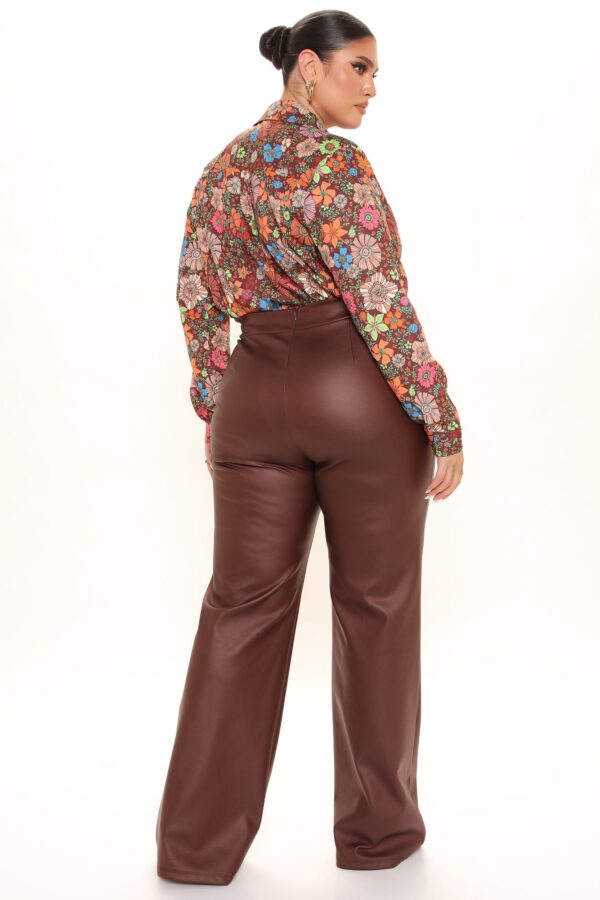 Brown Dress with wide leg