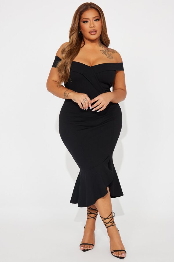 Black Dress with midi