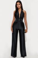 Jumpsuit in Black 82% nylon