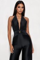 Jumpsuit in Black 82% nylon