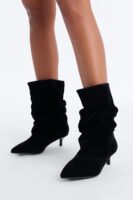 Freddi Ruched Bootie - Black