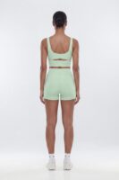 ButterSoft 4″ V Front Ruched Biker Shorts - Cool Mint