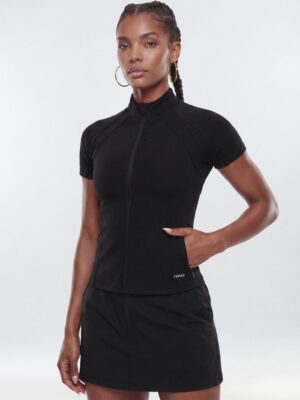 Black Mock-Neck Jacket