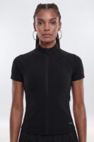 Black Mock-Neck Jacket