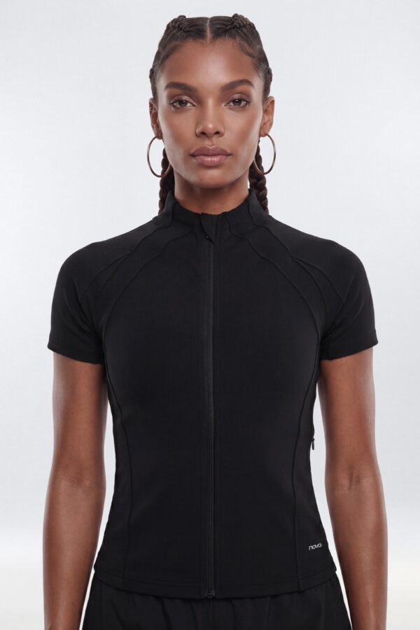 Black Mock-Neck Jacket