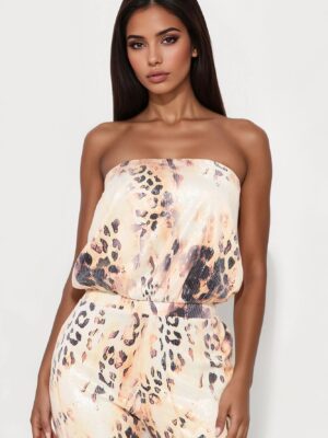 Ivory Jumpsuit with wide leg