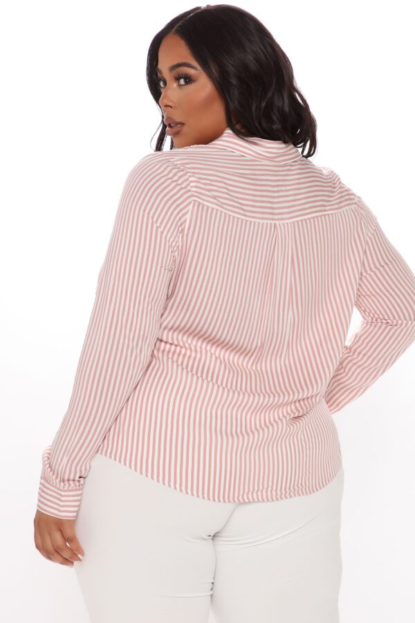 Shirt in White and Pink 100% rayon