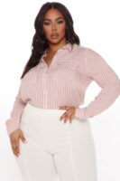 Shirt in White and Pink 100% rayon