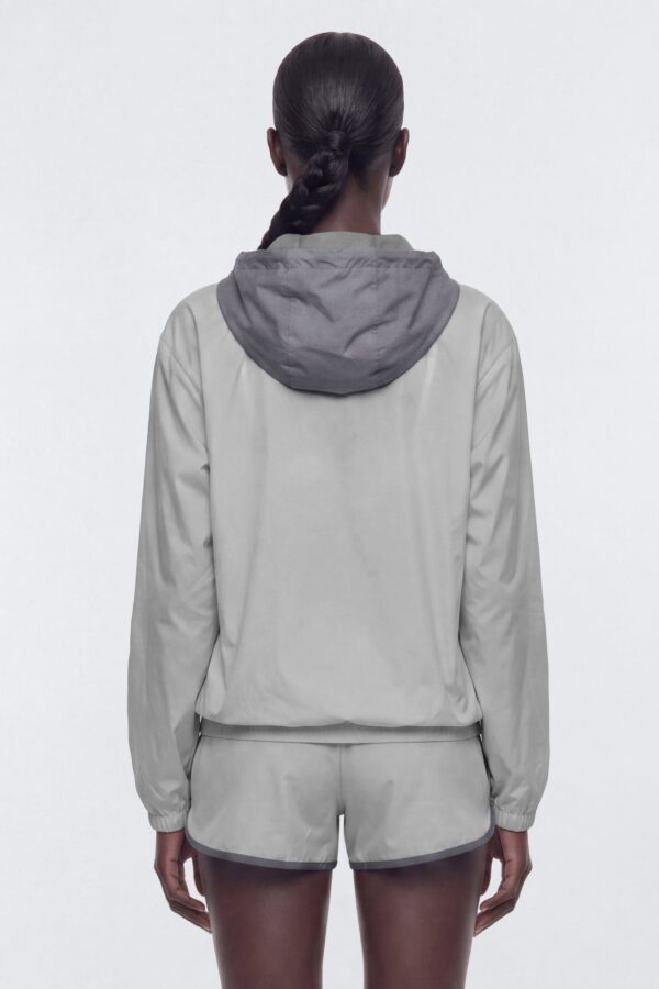Gray and Silver Jacket with colorblock