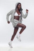 Gray and Silver Jacket with colorblock