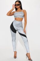 Leggings in Black and Silver