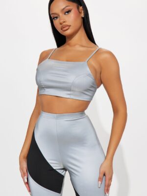 Leggings in Black and Silver