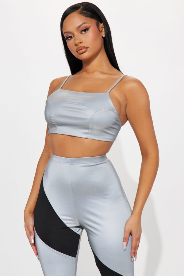 Leggings in Black and Silver