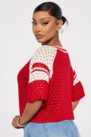 Red Top with v-neck