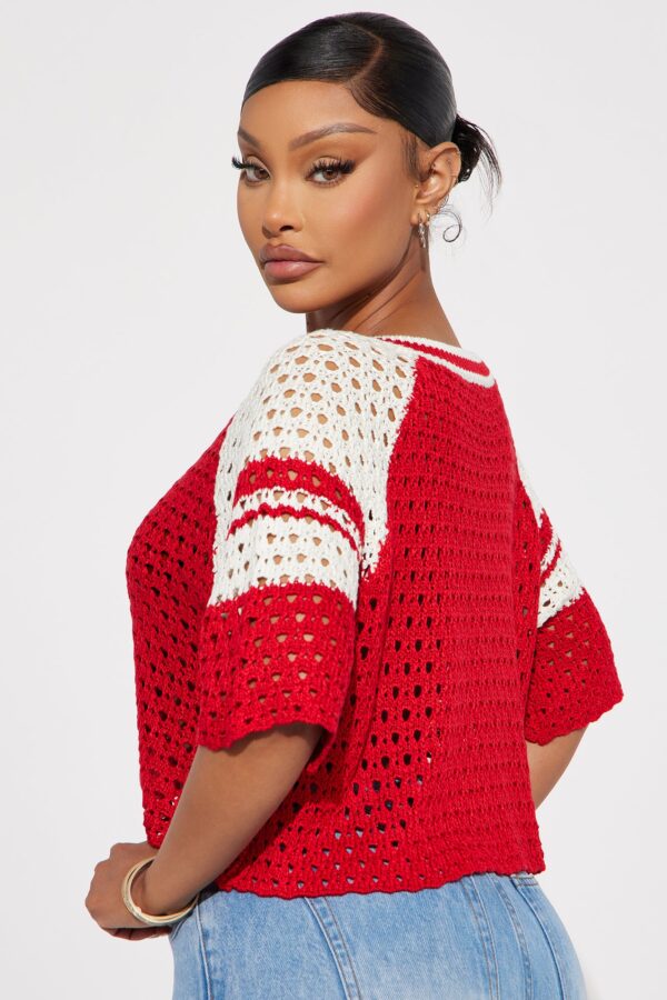 Red Top with v-neck