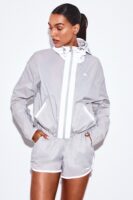 Gray and Silver Jacket with colorblock