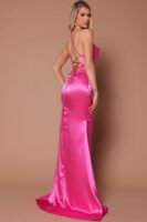Pink Cowl-Neck Dress