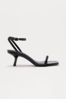 Marlo Ankle Strap Kitten Heels - Black