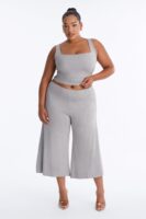 Heather Grey Wide-Leg Set