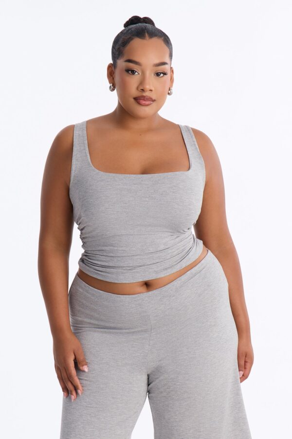 Heather Grey Wide-Leg Set