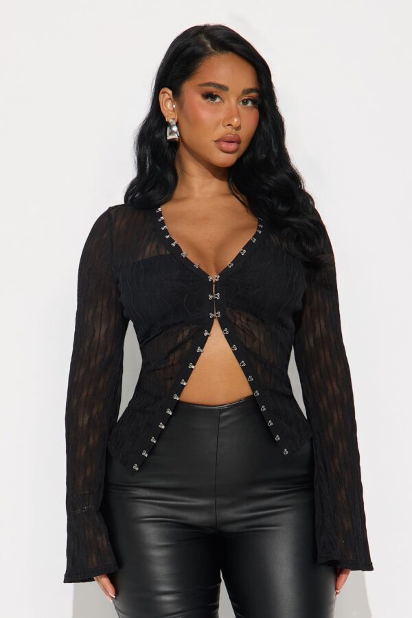 Top in Black 92% nylon