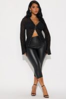Top in Black 92% nylon