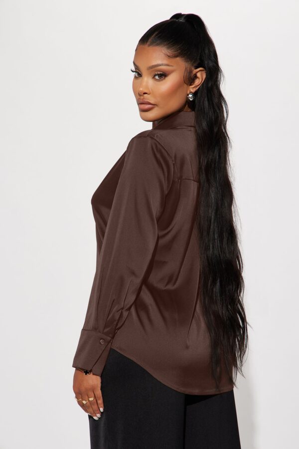 Shirt in Chocolate 97% polyester