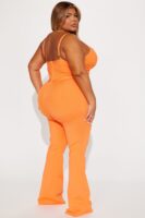 Orange Jumpsuit with v-neck