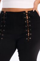 Lexi Lace Up Skinny Pant - Black