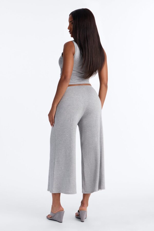Heather Grey Wide-Leg Set
