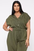 Jumpsuit with a linen