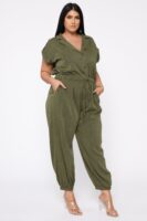 Jumpsuit with a linen