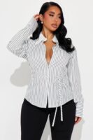 Shirt in Black and White 100% polyester