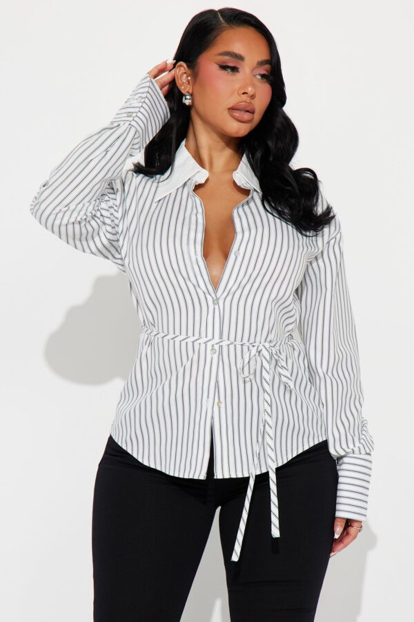 Shirt in Black and White 100% polyester