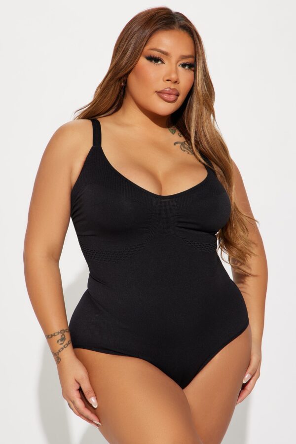 Black Bodysuit with ribbed