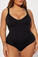 Black Bodysuit with ribbed