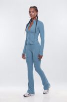 Indigo Mock-Neck Jacket