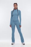 Indigo Mock-Neck Jacket