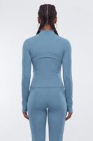 Indigo Mock-Neck Jacket