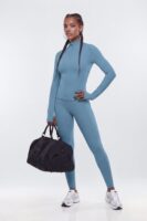 Mock-Neck Pullover in Indigo