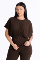 T-shirt in Brown 95% cotton