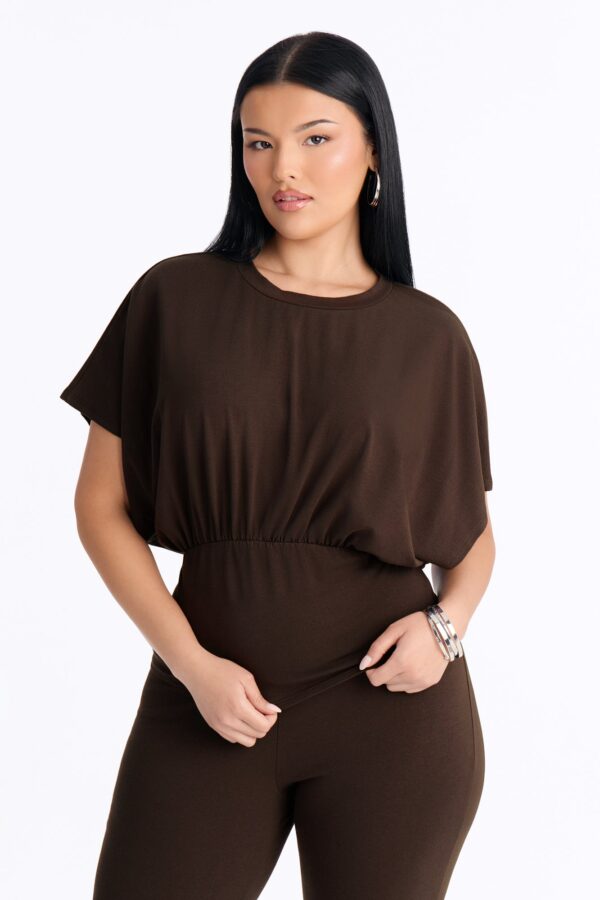 T-shirt in Brown 95% cotton