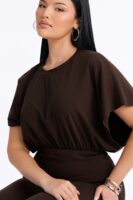 T-shirt in Brown 95% cotton