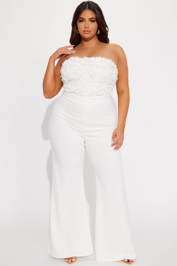 Jumpsuit in White 95% polyester