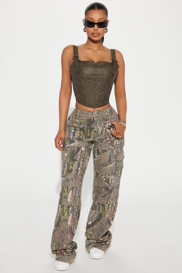 Olive Wide-Leg Pants