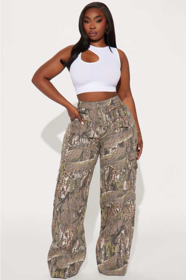 Olive Wide-Leg Pants