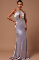 Satin Piece in Gray