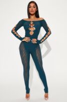 Jumpsuit in Teal 90% nylon